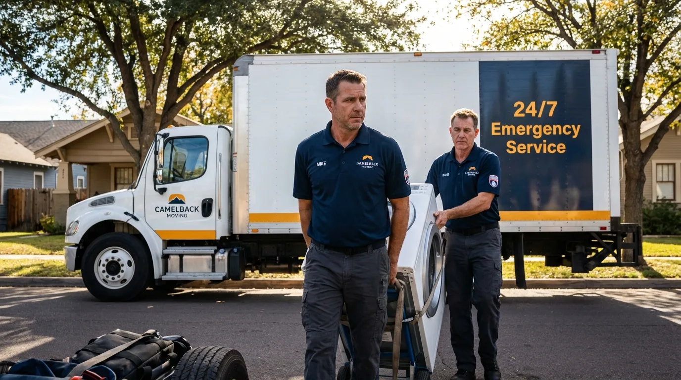CamelBack Moving crew loading furniture in Arlington Heights, IL